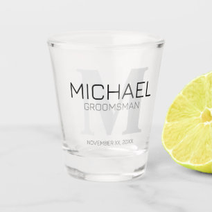 Masculine Personalisiert Monogramm und Name Trauze Schnapsglas