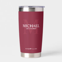 Masculine Personalisiert Monogramm und Name Trauze