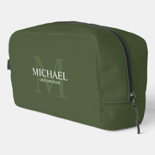 Masculine Personalisiert Monogramm und Name Trauze Waschbeutel