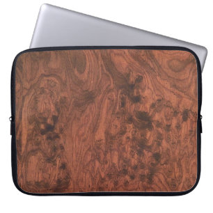 Maser-Mahagoni-Holzstruktur Laptopschutzhülle