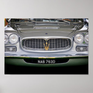 Maserati Italienische Sportwagen Vorderansicht Poster