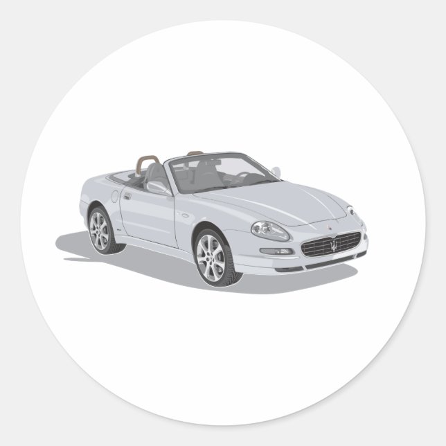 Maserati Spyder Runder Aufkleber (Vorderseite)