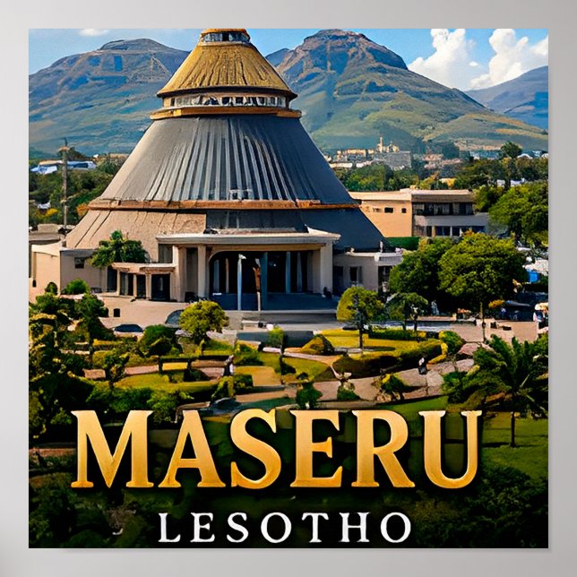 Maseru Berglandschaften und Basotho-Erbe Poster (Vorne)
