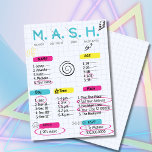 MASH Game, Party Einladung der 90er<br><div class="desc">Wirf eine 90er Geburtstagsparty mit dieser nostalgischen Mashgame-Einladung. Fügen Sie Ihre Daten einfach mit der Vorlage und laden Sie Ihre Gäste zu einem Bash zu erinnern!!</div>