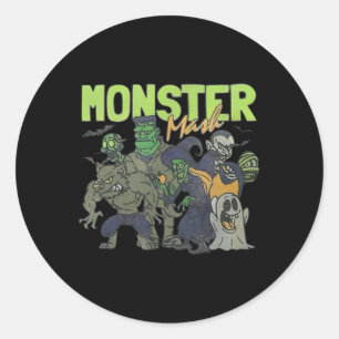 Mash Vintage-Geist Halloween Lustig  Runder Aufkleber
