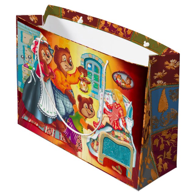 Masha und 3 Bären Große Geschenktüte (Rückseite Schrägansicht)