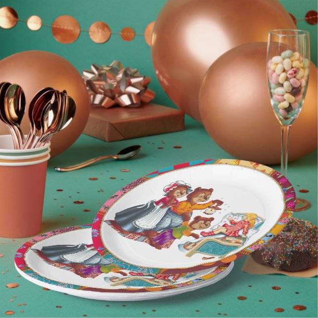 Masha und 3 Bären Pappteller (Multi)