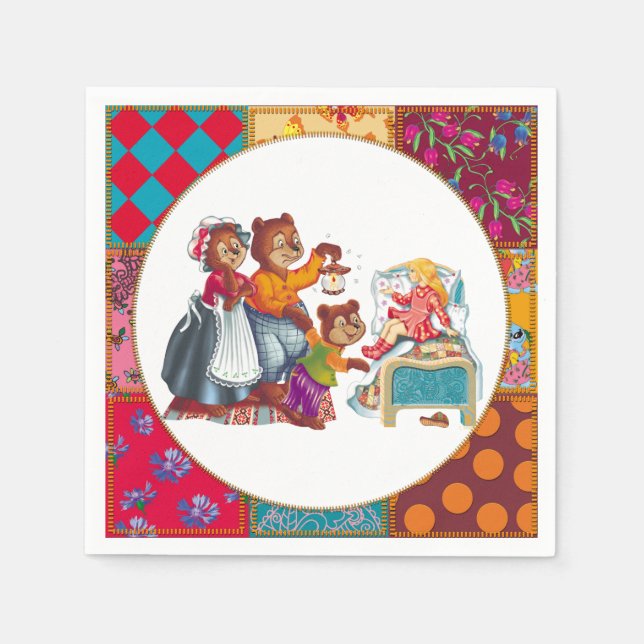 Masha und 3 Bären Serviette (Vorderseite)