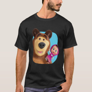 Masha und das BärenDuo zusammen blau T-Shirt