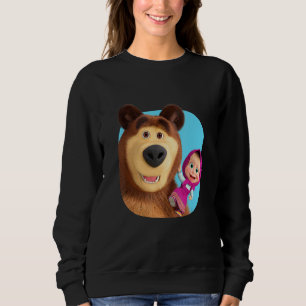 Masha und der Bär Duo zusammen blau Sweatshirt