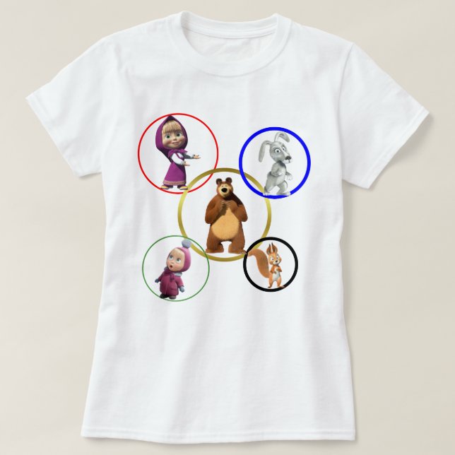 Masha und der Bär T-Shirt (Design vorne)