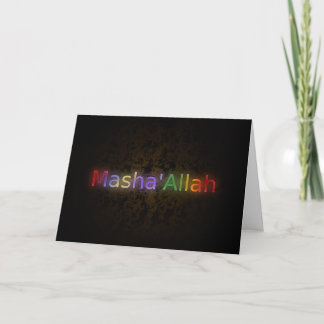 MashaAllah - islamische Phrase - grüßende beste Karte