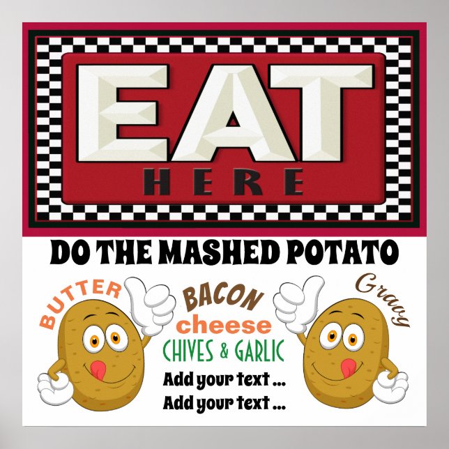 Mashed Potato Station Wedding Poster (Vorne)
