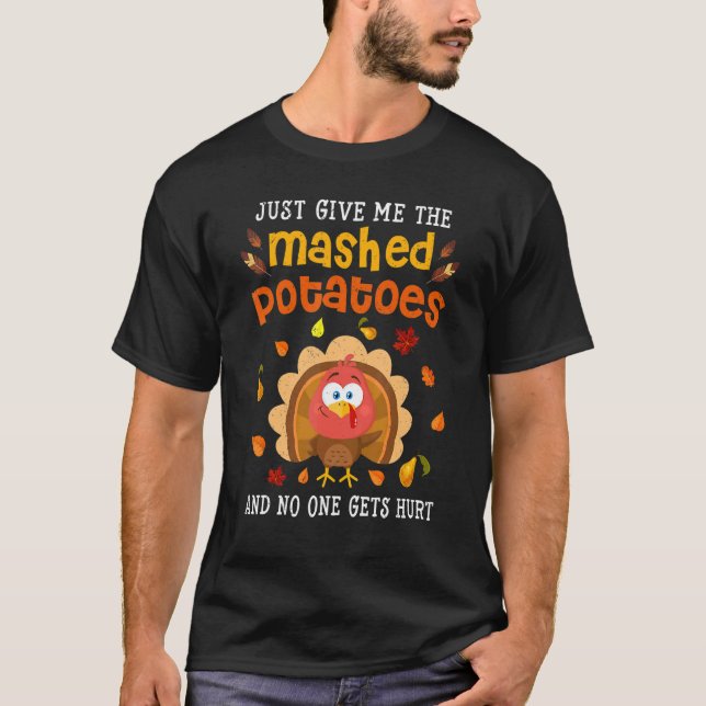 Mashed Potatoes  Turkey Thanksgiving Family Men Gr T-Shirt (Vorderseite)