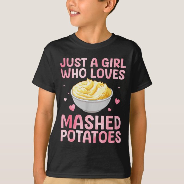 Mashed Tato Art For Women Girls Thanksgiving Mashe T-Shirt (Vorderseite)