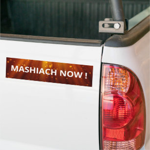 Mashiach Now Red Cosmic Lights Messianic Autoaufkleber