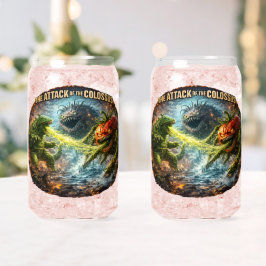 Mashup attack of the Colossus frosted canned glass Dosenglas