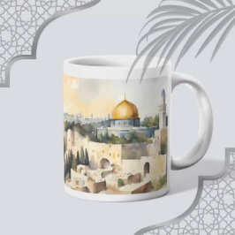 Masjid Al Aqsa Aquarell-Tasse - Ein Jerusalem Gedä Kaffeetasse