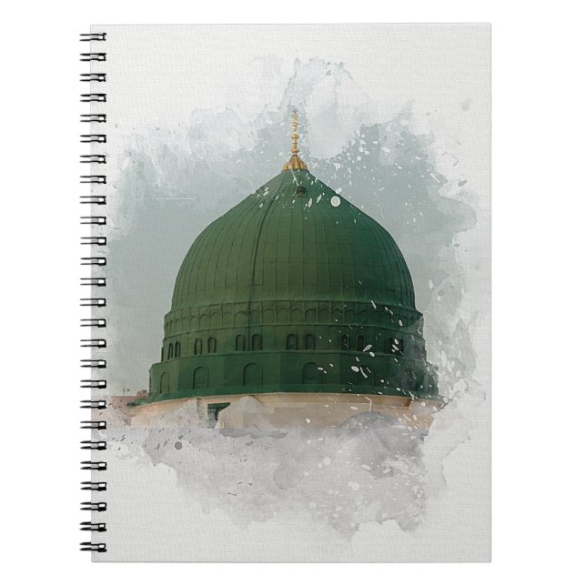 Masjid An-Nabawi Aquarellbild Islamische P Notizblock (Vorderseite)
