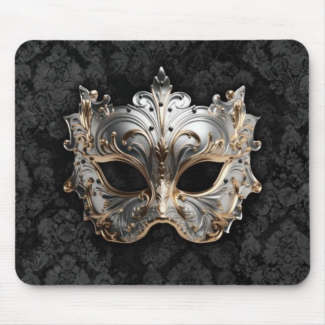Mask Embellished with Gold and Silver Detailing Mousepad (Vorne)