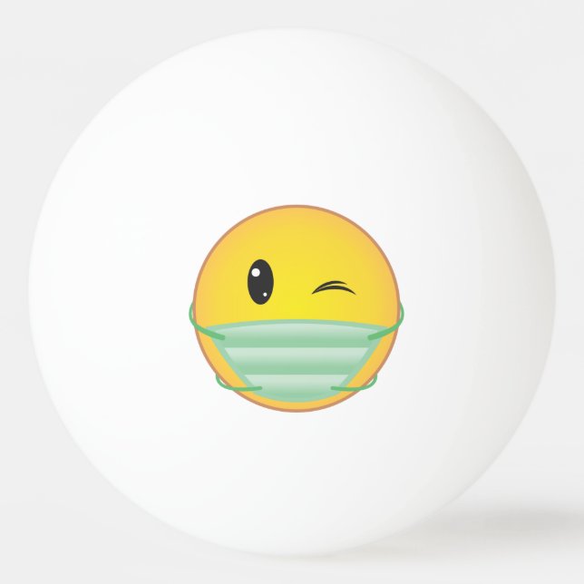 Mask Emoji Tischtennisball (Vorderseite)