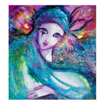 MASK IN BLAU / Venezianischen Maskenfassaden