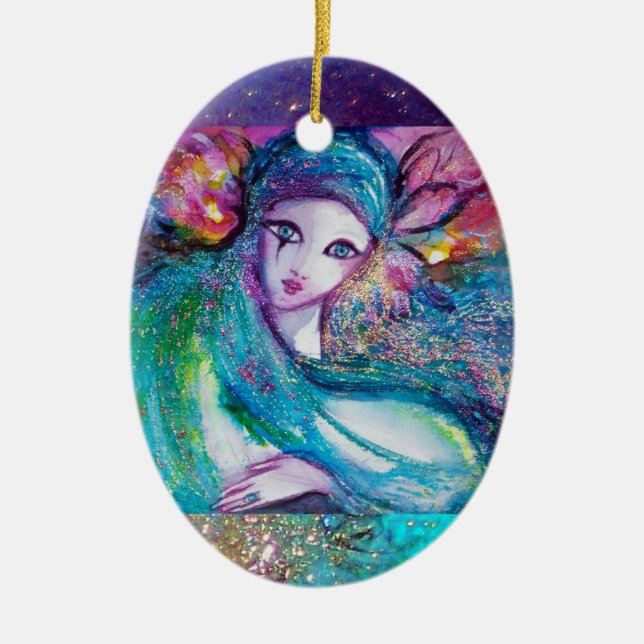 MASK IN BLUE, Monogram Keramik Ornament (Vorne)