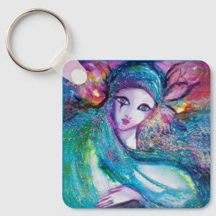 MASK IN BLUE / Venetian Masquerade Masks Schlüsselanhänger