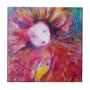 MASK IN RED / Venezianisch Masquerade Ball, Fuchsi Fliese