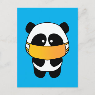 Mask Panda Postkarte