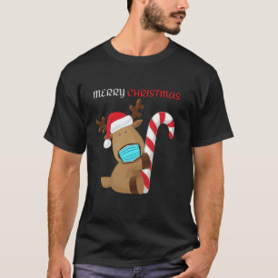 Mask Reindeer Christmas Shirt Weihnachtsmann Renti