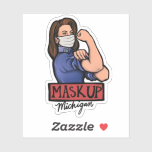 Mask Up Michigan Gretchen Whitmer Michigander Aufkleber