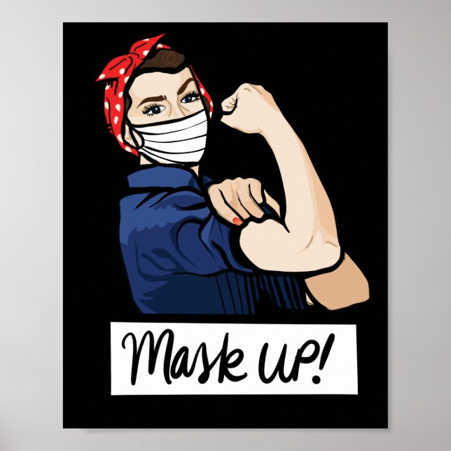 Mask UP Rosie the Riveter Poster (Vorne)