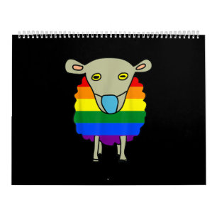 Mask-Wearing Sheep Colorful Sheep Present Kalender