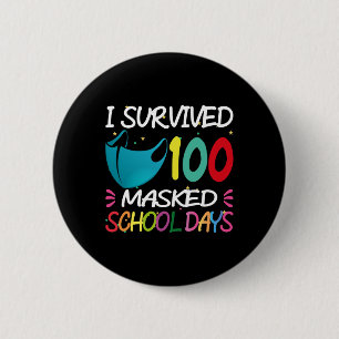 Maske 100 Tage Schullehrer Studentengeschenk Button