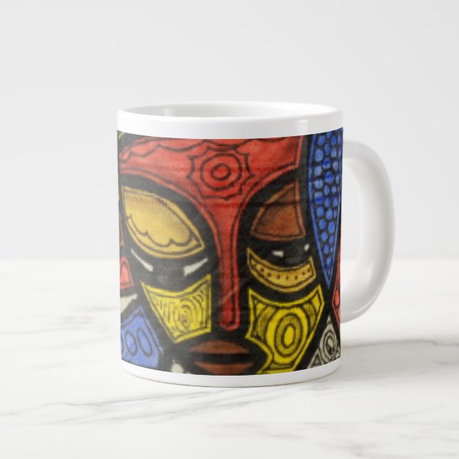 Maske 2 Jumbo-Tasse (Vorderseite Rechts)