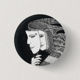 Maske 3 cm Runder Abzeichen Button