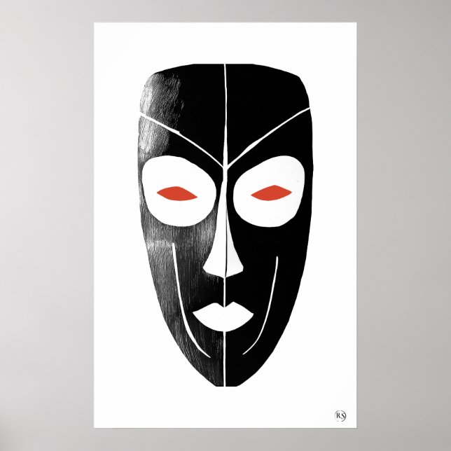 Maske - Archivkunstdruck Poster (Vorne)