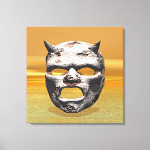 Maske aus Stein Leinwanddruck