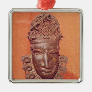 Maske, Benin Ornament Aus Metall