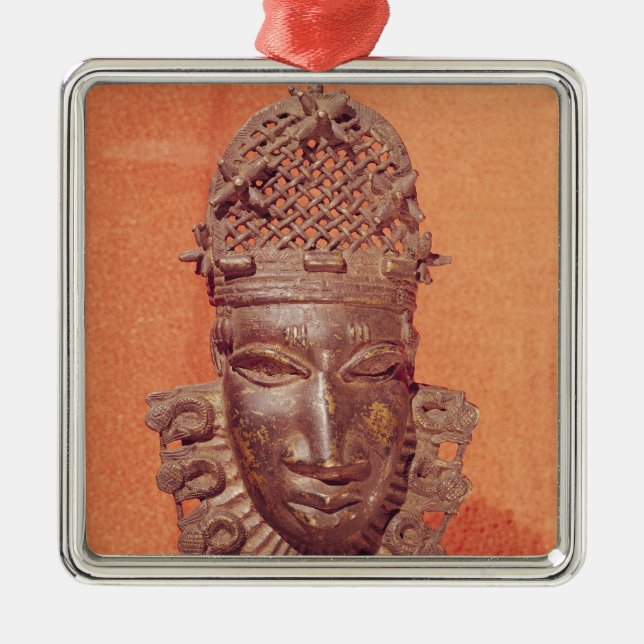 Maske, Benin Ornament Aus Metall (Vorne)