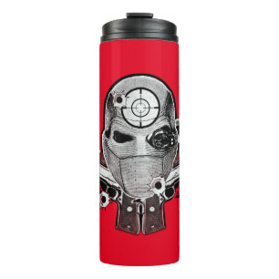 Maske der Selbstmord-Gruppen-  Deadshot u. Thermosbecher