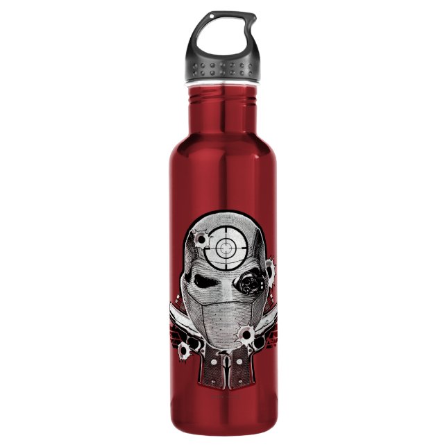 Maske der Selbstmord-Gruppen-| Deadshot u. Trinkflasche (Vorderseite)