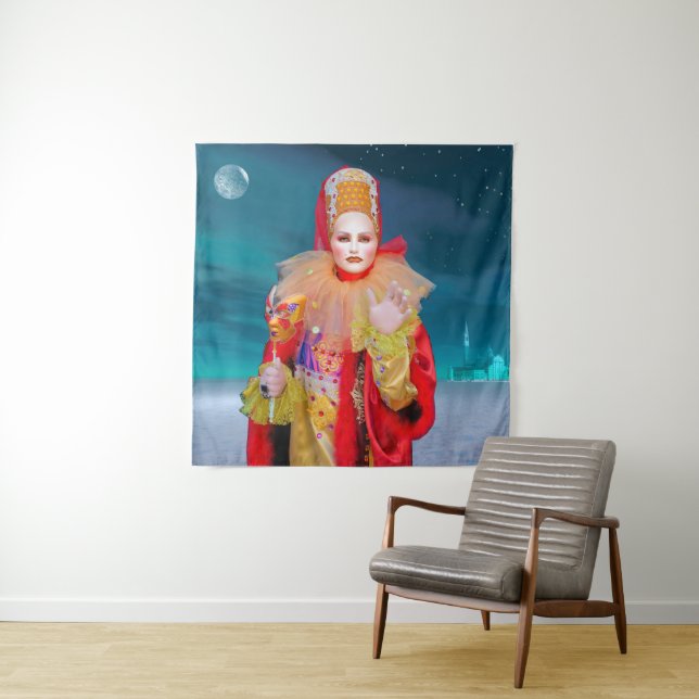 Maske der venezianischen Tapisserie Wandteppich (Beispiel)