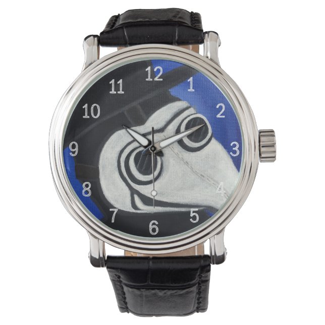 Maske des Pestärzts Armbanduhr (Vorderseite)