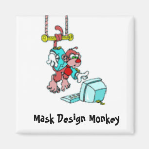 Maske Design Monkey Magnet