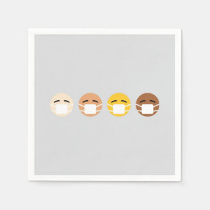 Maske Emoji Faces Maske oben COVID Serviette