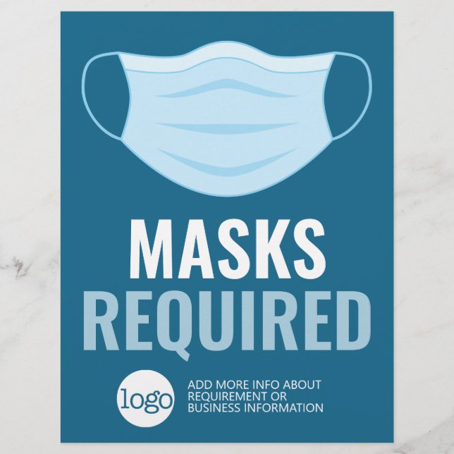 Maske erforderlich mit Zeichn und zusätzlichem Tex (Vorderseite)