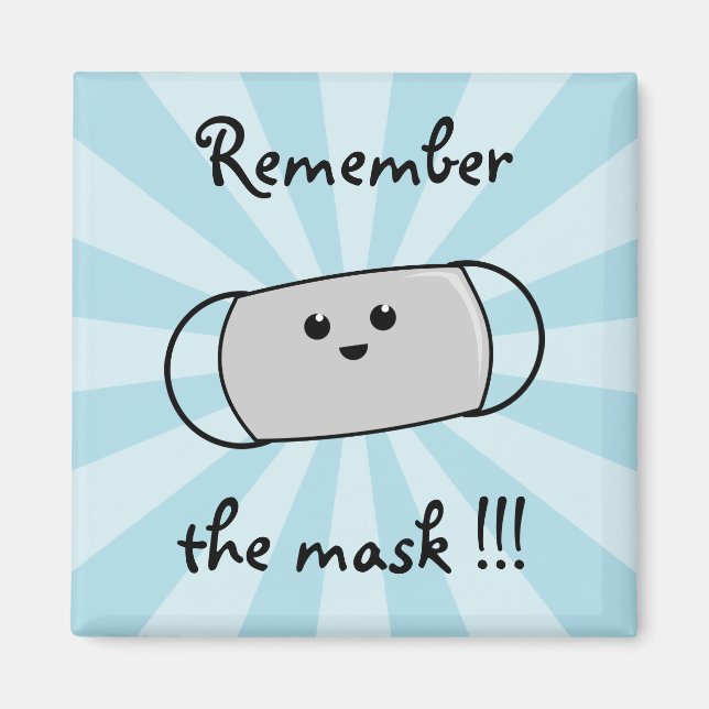 Maske-Erinnerung Magnet (Vorne)