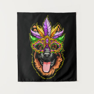Maske German Shepherd Wandteppich